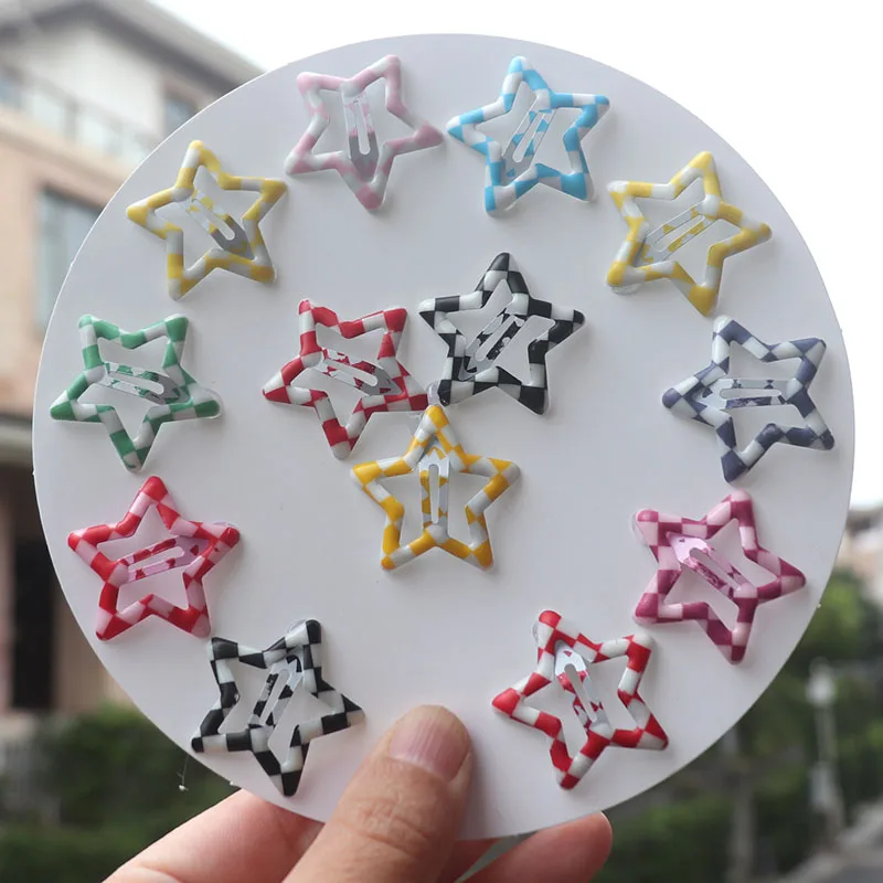 10/20 قطعة لطيف Y2K ستار هندسية بسيطة المفاجئة مقاطع الشعر الكلاسيكية مضفر تصفيفة الشعر الثابتة إكسسوارات الشعر دبوس الشعر المعدني المشابك #1