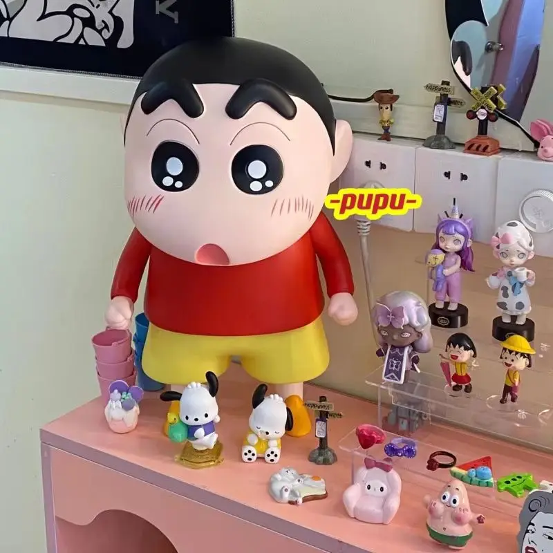 

В наличии Набор фигурок Crayon Shin-Chan для рук - большие мультяшные куклы Xiaoxin & Xiaobai для гостиной, настольного декора, игрушка, подарок на день рождения