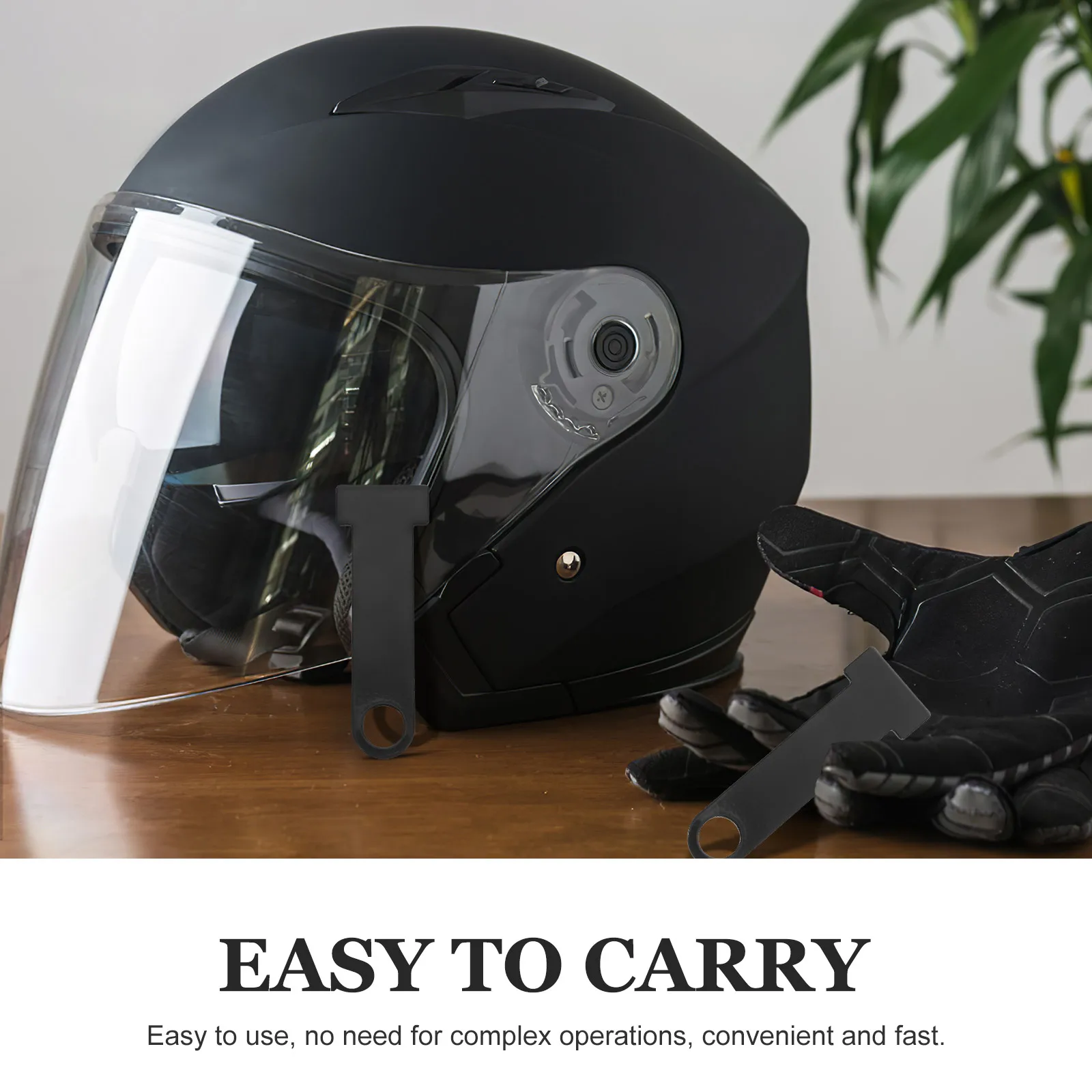 

2pcs Lightweight Helmet Anti Theft Lock Ring Motorcycle Bracket for Protection and Security