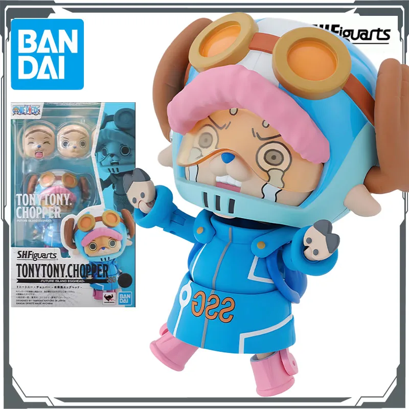 Bandai modelo Original S.H.Figuarts One Piece Tony Chopper 75mm Anime figura de acción modelos de juguete para ensamblaje regalos de modelismo para niños