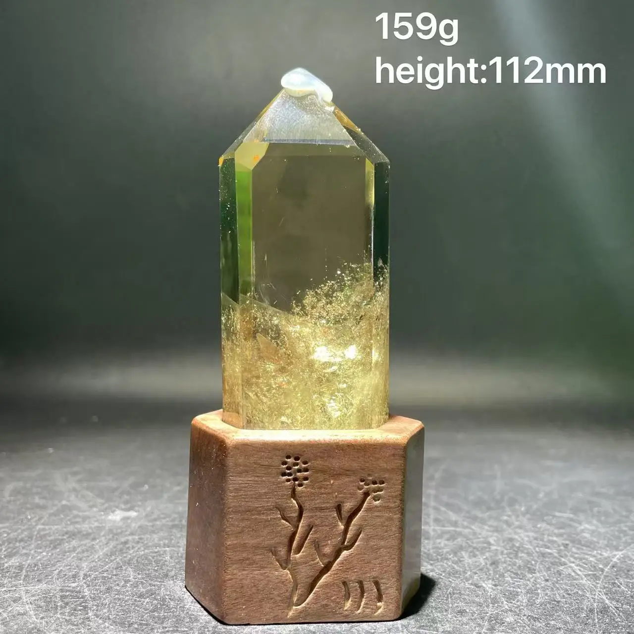 

Natural citrine tower blue needle mountain rainbow home decoration healing crystal from Brazil