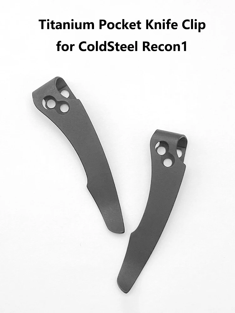 Titanium Alloy Material Folding Knife Pocket Clip Back Clamp para Coldsteel Facas Faça Você Mesmo Peças Acessórios Deep Carry 1pc