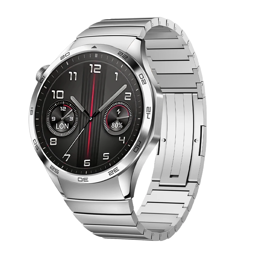 22mm No Gaps Link Bracelet Metal Strap for HUAWEI WATCH GT4 46mm Replacement Band Wristband Official Style Watchband Accessories