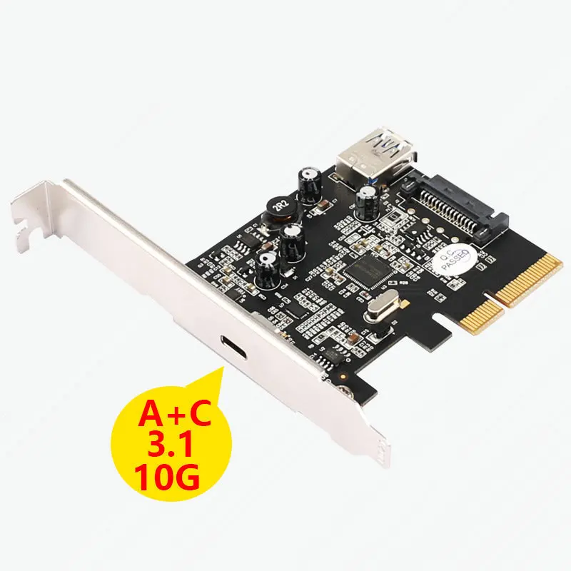 PCI-E X4 to TYPE-C3.1 adapter card HUB hub ASM1142 desktop expansion card USB computer