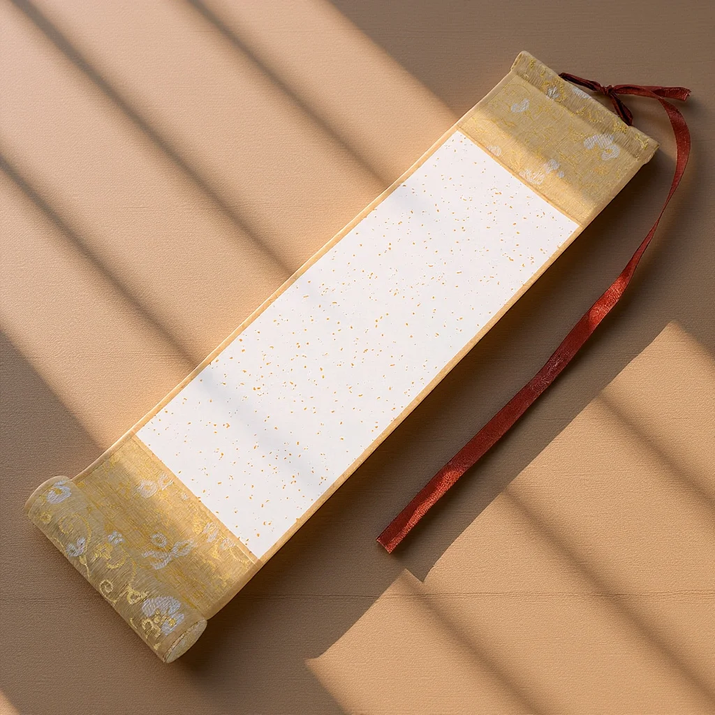 

Hanging Blank Calligraphy Scroll Xuan Paper Roll for Wedding Vows Invitations Chinese Art Practice Wall Decoration Drawing