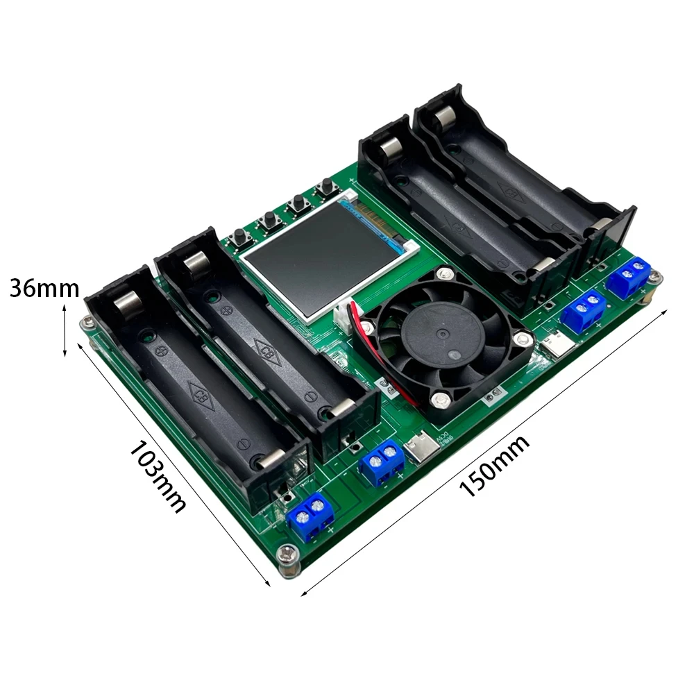 Tester di capacità della batteria del Display LCD di tipo C a 4/2 canali modulo rilevatore di batteria digitale al litio MAh per misuratore di prova