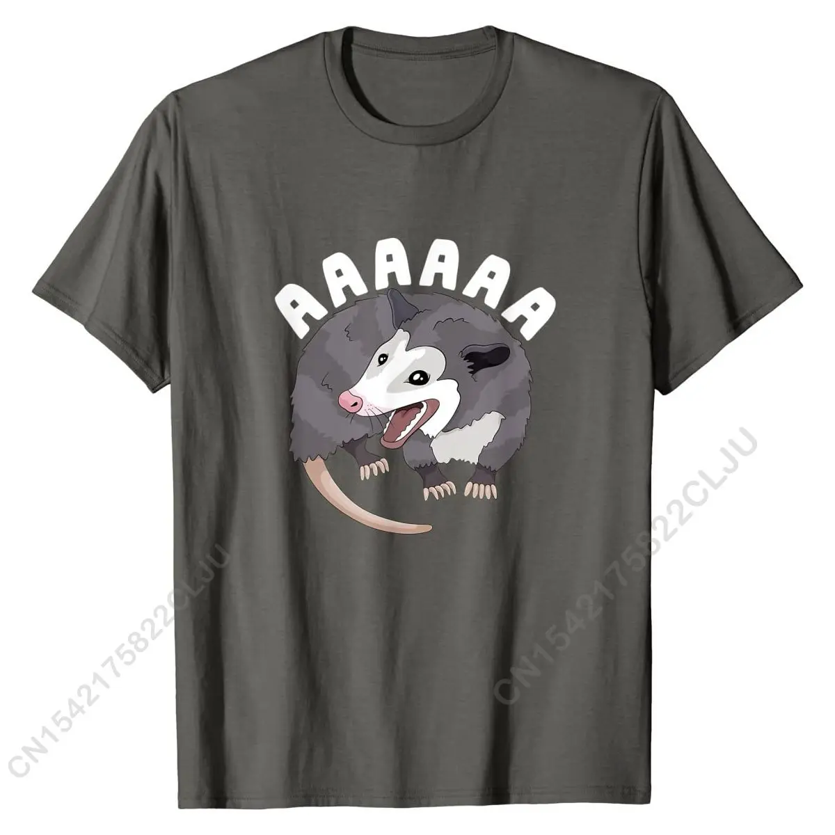 AAAAAA Screaming Opossum Stressed Possum Funny Dank Meme T-Shirt Classic Men\'s Top T-shirts Cotton Tops & Tees Party