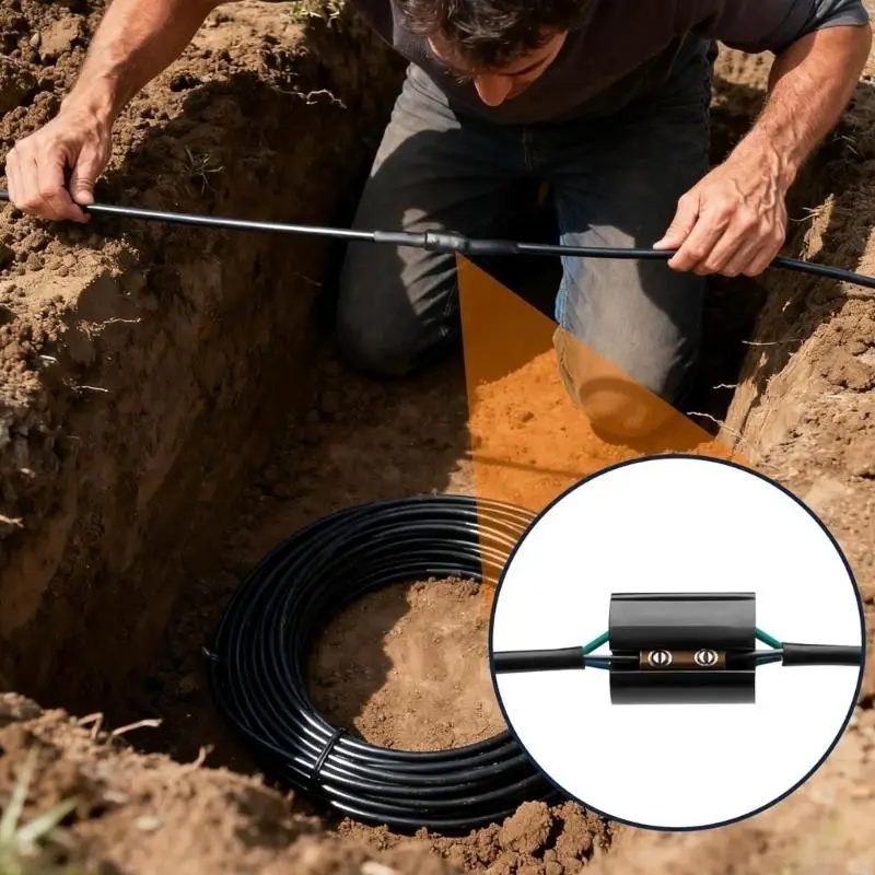 

Cable Splices Direct Burial Cable Splices Connector for 14/3 to 8/3 Ranges Underground Cable Repair and Maintenance 37JD