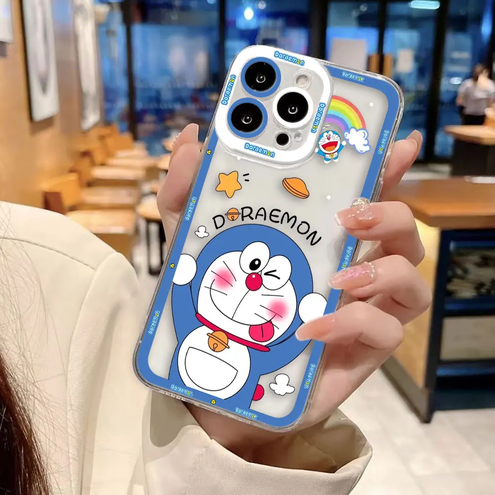 Cartoon Cute D-Doraemon Cover Clear Phone Case For Xiaomi Redmi Note 15 14 13 12 11 11T 11S 10 9 10S 9S 8 Pro Max Plus TPU Case