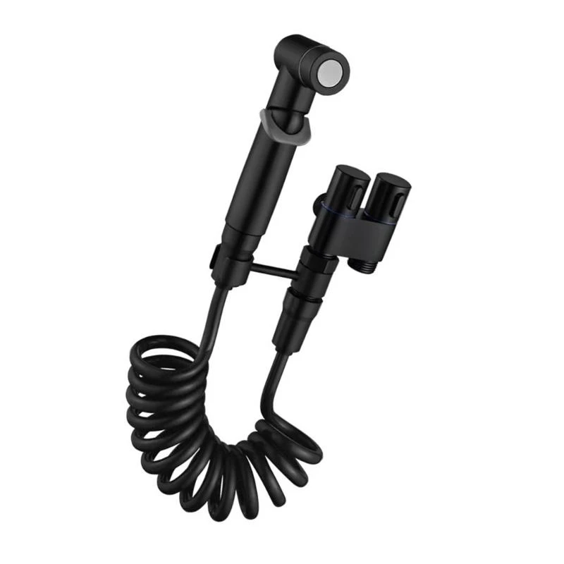 97QC Multifuntional Handheld Bidet Shower Set Toilet Bidet Attachment Shower Bidet Hand Shower Alloy Texture for Toilets