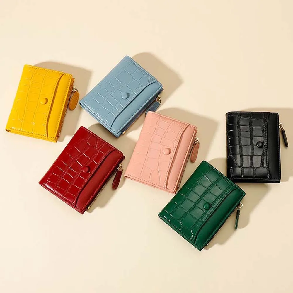 

Портативный кошелек с узором аллигатора, прозрачный мини-короткий кошелек из искусственной кожи, водонепроницаемая женская сумка из ПВХ с несколькими картами