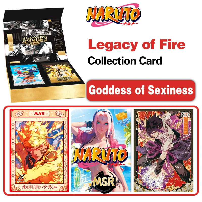 2026 New Naruto Card Edition Legacy of Fire Goddess of Sexiness Card Rare Anime Game Collectible Cards Children Toy Holiday Gift