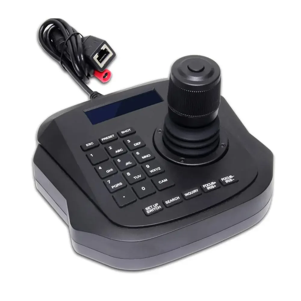 4D Joysticks IP PTZ Controllers Networks Keyboards with LCD Display for High Speed PTZs Domes IPs Cameras