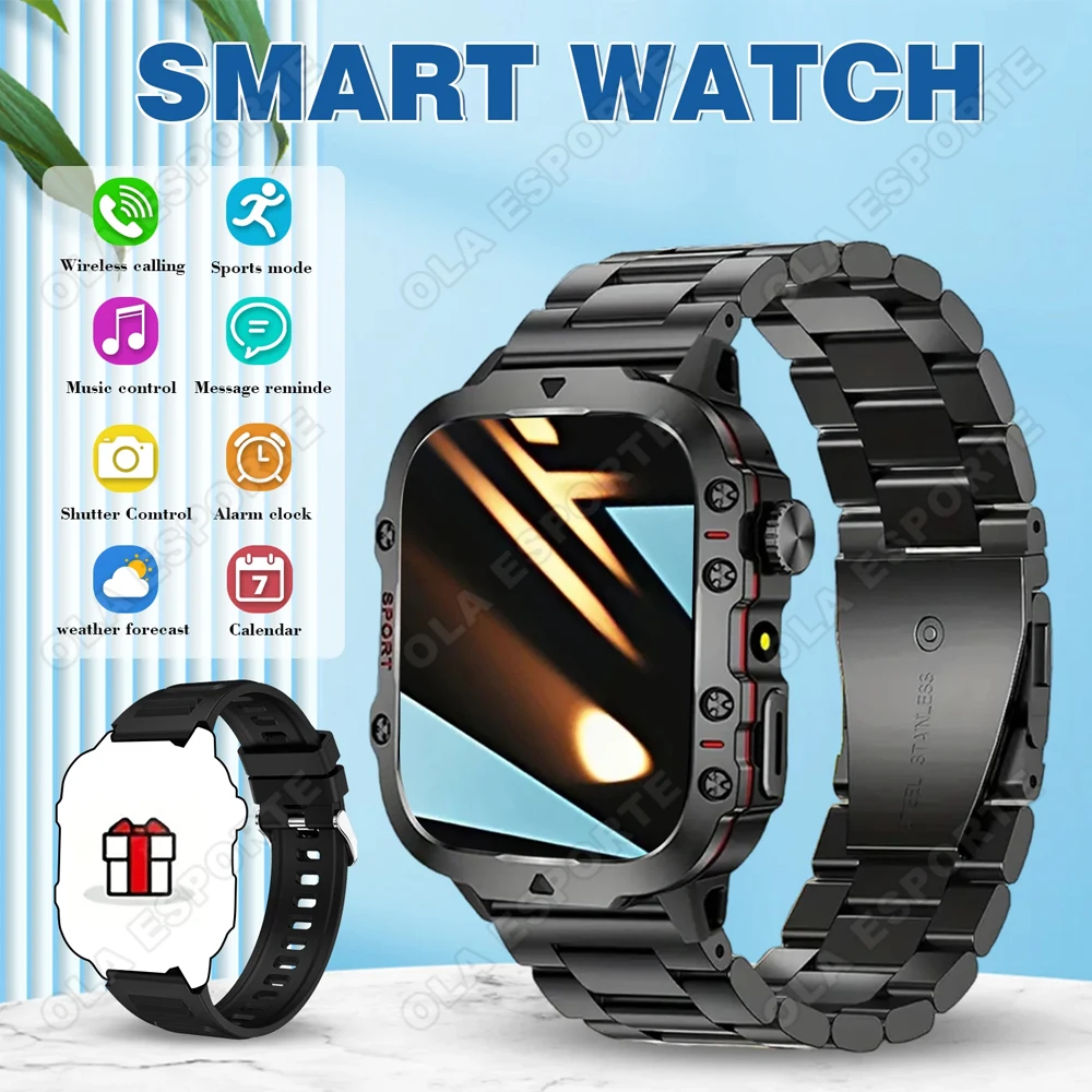 

New Smart Watch With Flashlight Function Wireless Calls Message Reminders Suitable Health Monitor For iphone And Android Phones