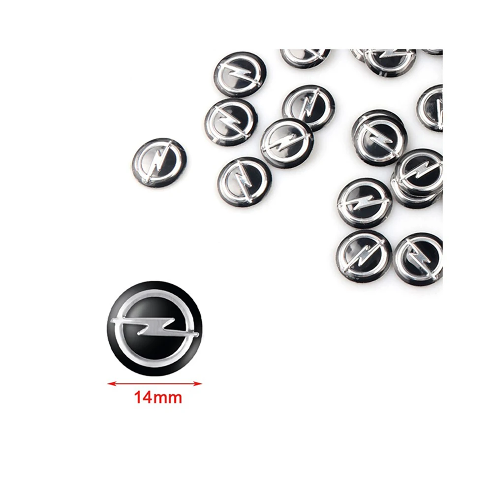 2/5/10/20pcs 14MM Car Remote Key Emblem Decoration Logo Stickers for Opel Astra H G Insignia Antara Ampera Mokka Zafira Corsa