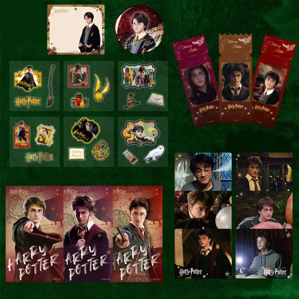 Genuine Harry Potter Commemorative Ticket Holder Hogwarts Hermione Malfoy Snape Postcards Stickers Bookmark Sticky Note Set Gift - view 6