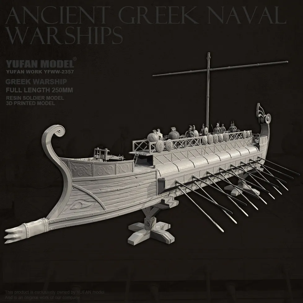 

Ancient Greek War Captain 250mm Resin Soldier White Model YFWW-2357+3D