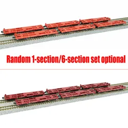 Flat Car N Scale 1/160 Simulated Train Model X70 Flat Car Freight Car Train Model Toy Random 1 Section/6 Section Set Optional