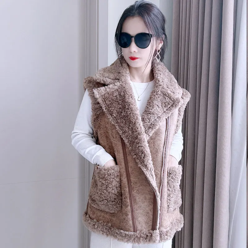 European Station Design Sense Imitation Fur Coat Female Autumn And Winter New Fashion Fur One Foreign Waistcoat Temperament Vest