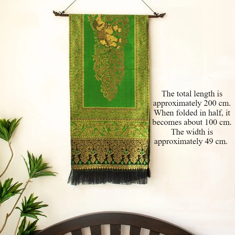 Handmade Southeast Asia Thailand Fabric Upholstery Table Flag Zen Philosophy Mat Fabric Temple Worship Meditation Study Rooms view 4