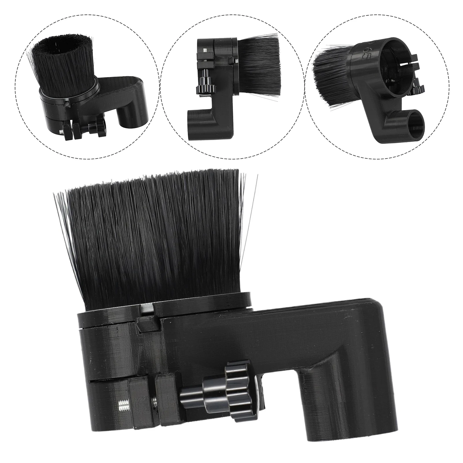 1PC CNC Spindle Dust Brush With Vacuum Port Detachable Brush Fits 52mm 65mm 80mm Spindle For Router And Engraving Machine
