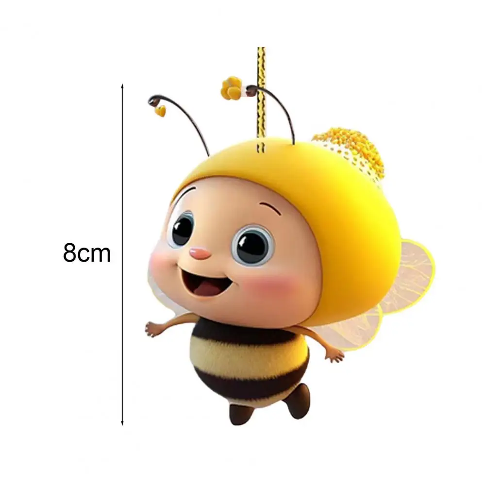 Bee Decorative Pendant Acrylic Car Hanging Ornament Adorable Appearance Vivid Color Christmas Tree Pendant Charm