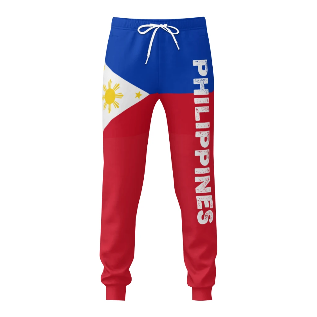 Pantalones de chándal con bandera de Filipinas para hombre, Joggers con bolsillos, pantalones deportivos casuales con cordón