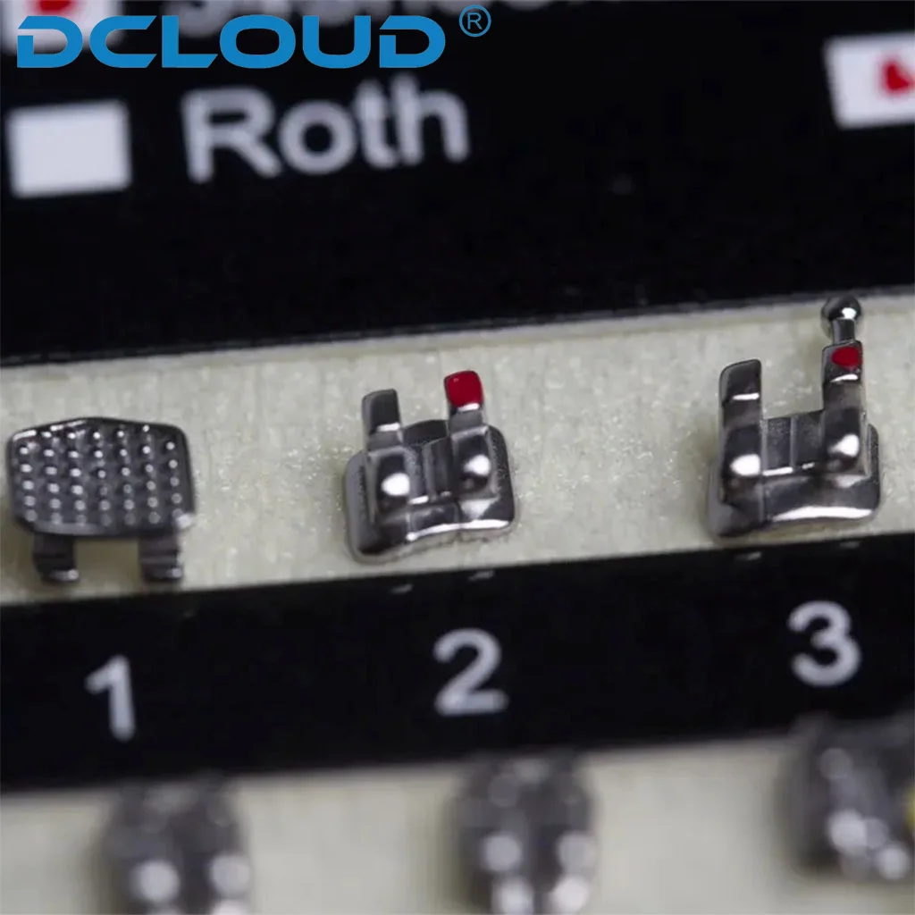 200 Stück = 10 Packungen Zahnkieferorthopädische Metallklammern Zahnspangen Monoblock MIM Mini Roth/MBT Solt 0,022 3/3-4-5 Haken Zahnmedizinmaterialien – Detail 7