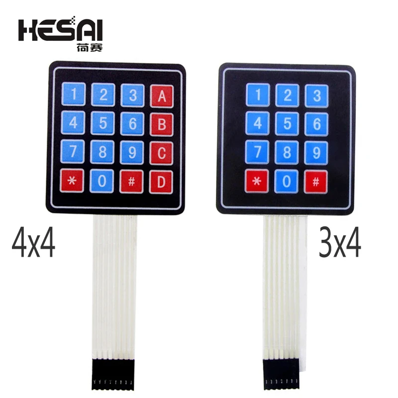 16 Key Membrane Switch Keypad 4X4 3X4 Matrix Keyboard For Arduino Diy Kit