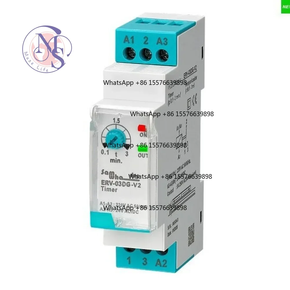 ZOCI-FOR-ERV-03 06 12 30 60DG-V2 Delay Relay Switch 0.1-3S Timer LED Indicator Replacement Parts
