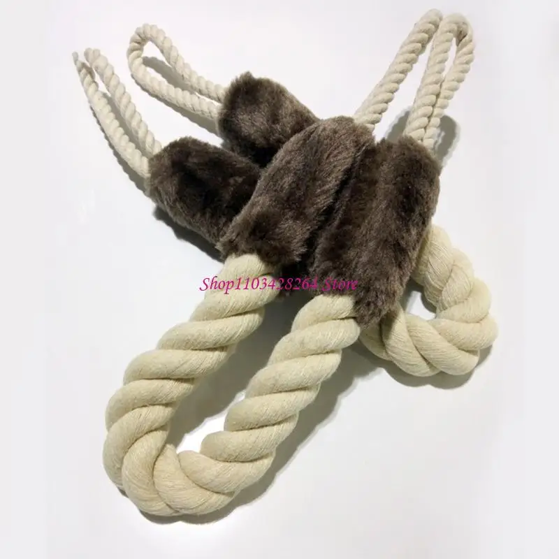 60cm Length Baby Safety Door Stop Cord Cotton and Polyester Rope Keep Door Secure Open with Easy Installation