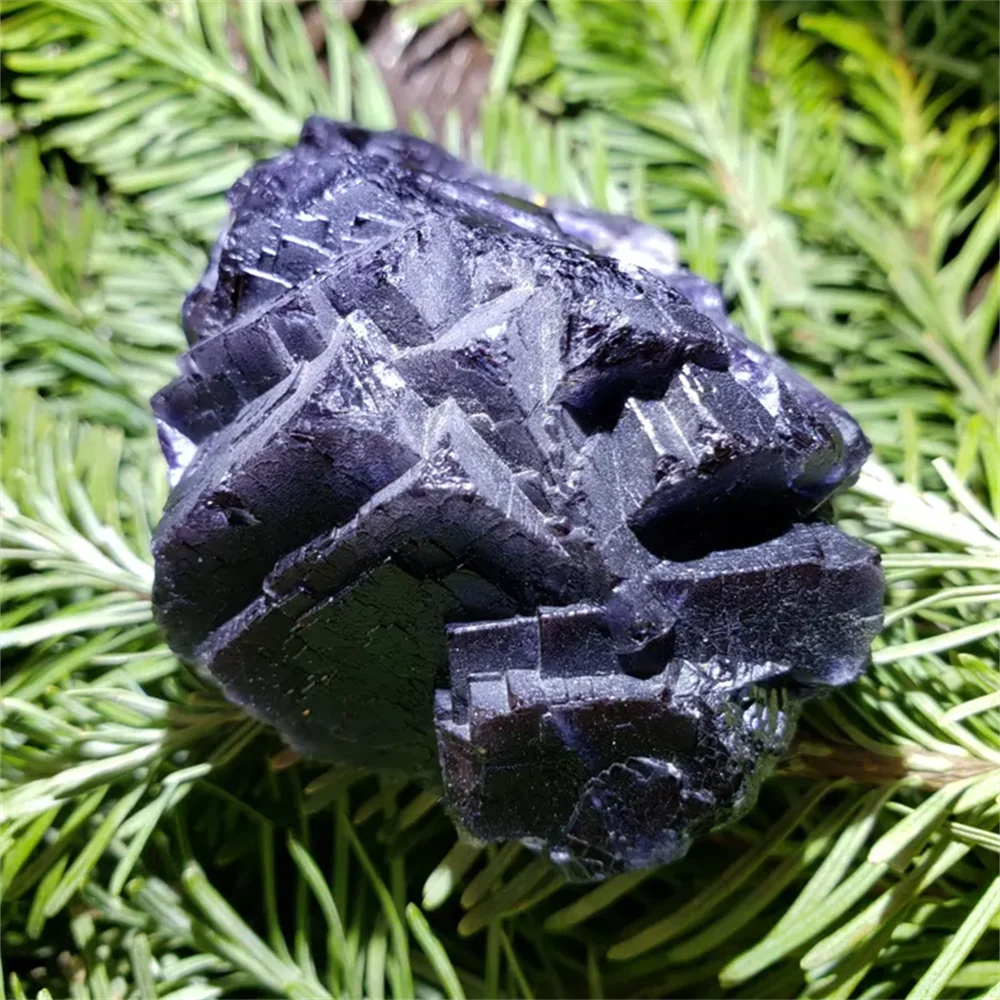 1 pièce de grappe de cristaux de fluorite noire incroyablement rare - un grand échantillon, quartz noir, un cadeau unique pour les occasions spéciales,