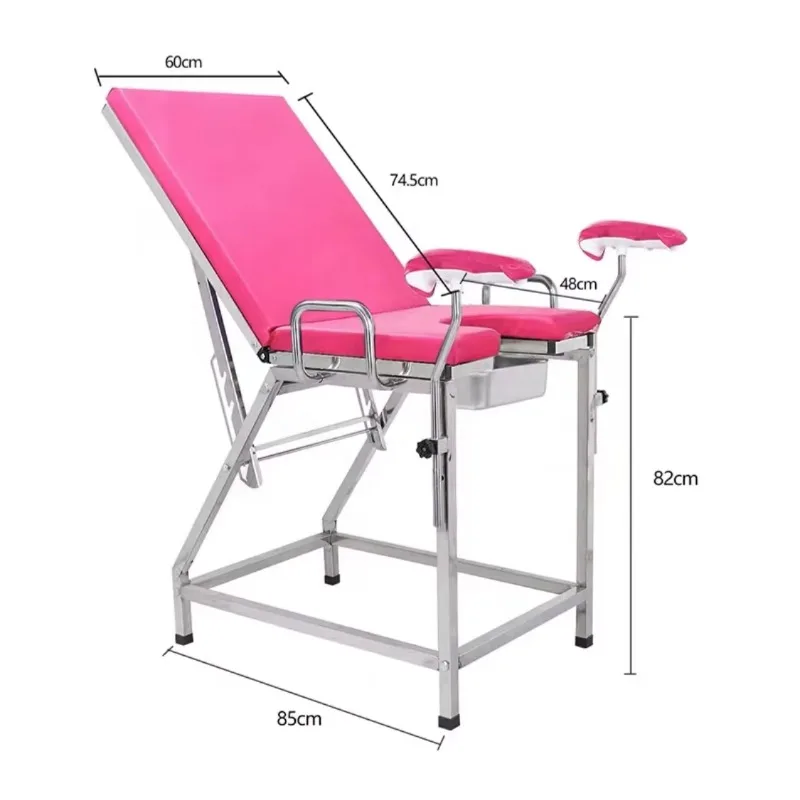 Cama epóxi do aço inoxidável para o exame paciente do hospital, cama semi automática