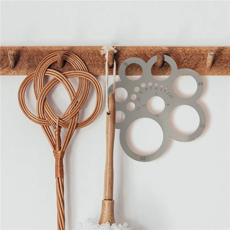 A27U New 2X Leather Cutting Tool Corner Cutter Circle Drawing Template Metal Ruler For Leathercraft Woodworking Sewing DIY Craft