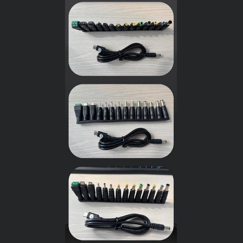 K0EA USB Type C to DC5V Chargers Cable Features 14 Adapters Tip Delivering Efficient and Stable Power to Devices