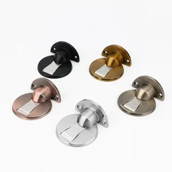 Magnet Door Stops Zinc Alloy Door Stopper Magnetic Door Holder Toilet Glass Door Hidden Doorstop Furniture Hardware