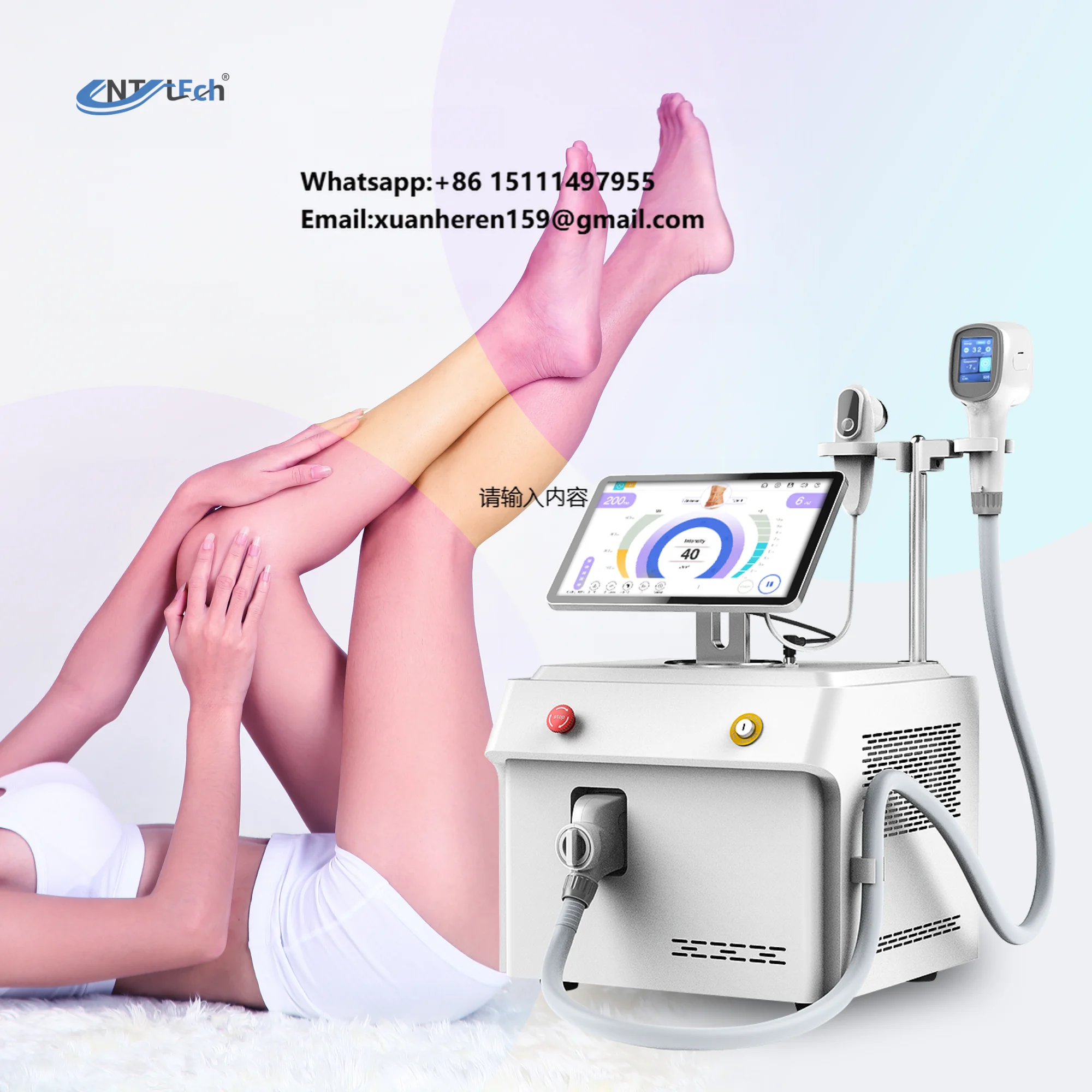 Intelligent Portable Diode Lasr Hair Removal Machine Professional Cooling
