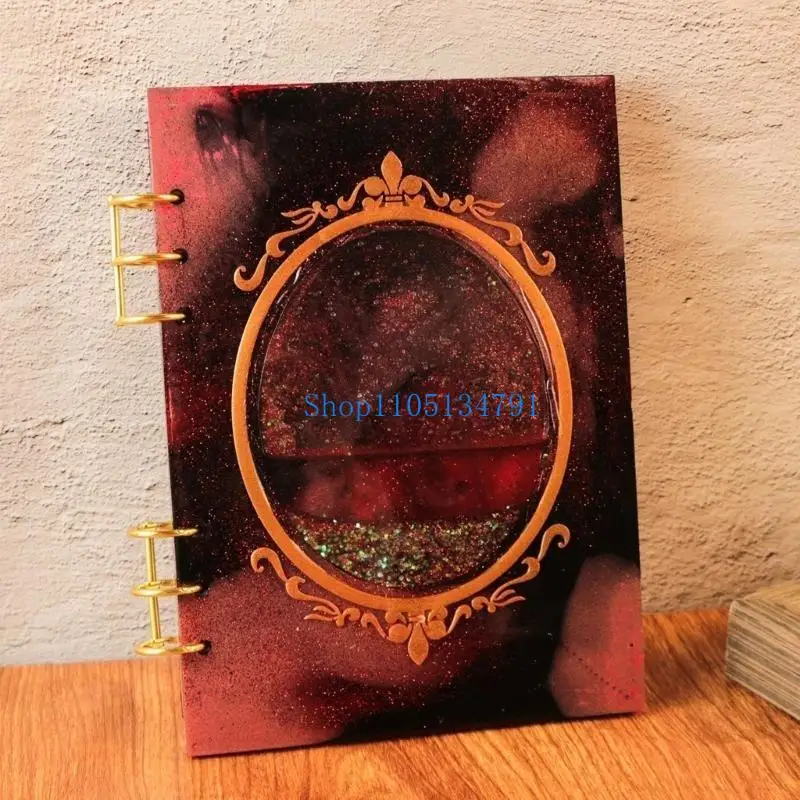 98 كجم DIY قالب دفتر الرمال المتحركة الكريستال راتنجات الايبوكسي قالب فضفاضة ورقة مذكرات غلاف الكتاب #3