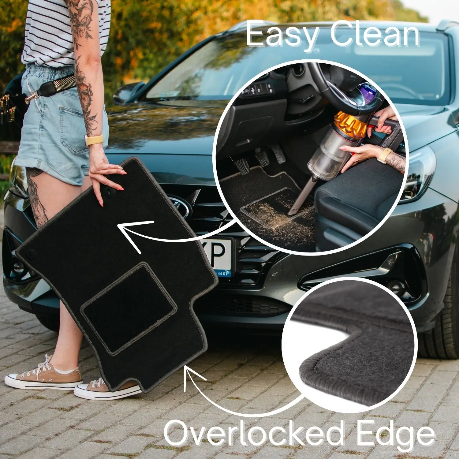 Картина 4: Автомобильные велюровые коврики для кабриолета Mini Cooper II R57 (2006-2013) - графит (4 шт)