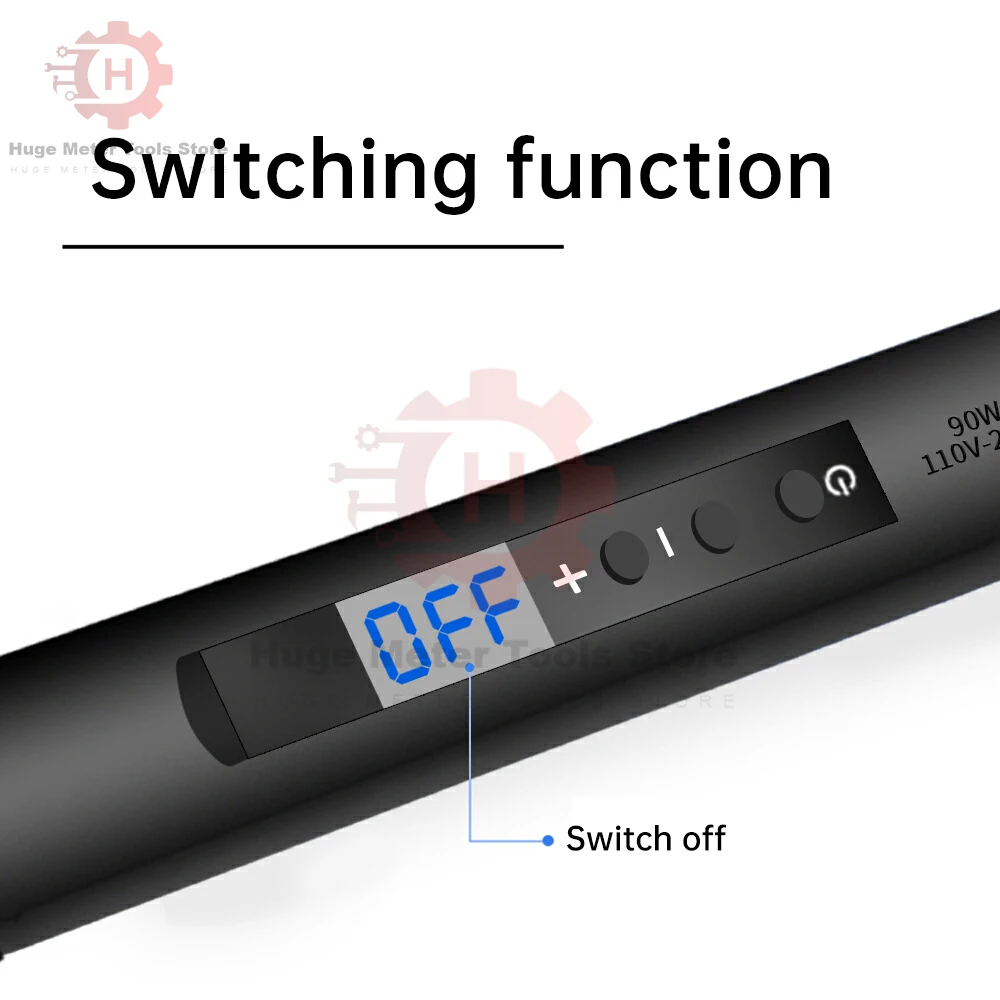 90W LED Digital Electric Soldering Iron Set AC 220V Adjustable Temperature Internal Heating Soldering Tips Repair Welding Tool