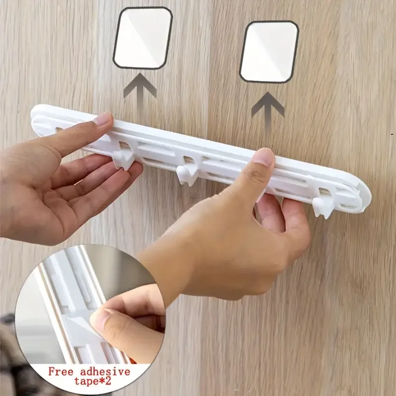 Wall-Mounted Storage Hook No Drill Telescopic for Bathroom Kitchen Organization of Home Accessories