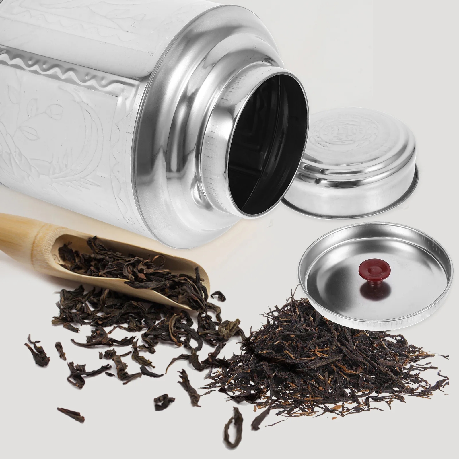 

Stainless Steel Tea Canister 1000g Airtight Kitchen Jar Portable Leaf Container Coffee Bean Canister Sugar Flour Storage