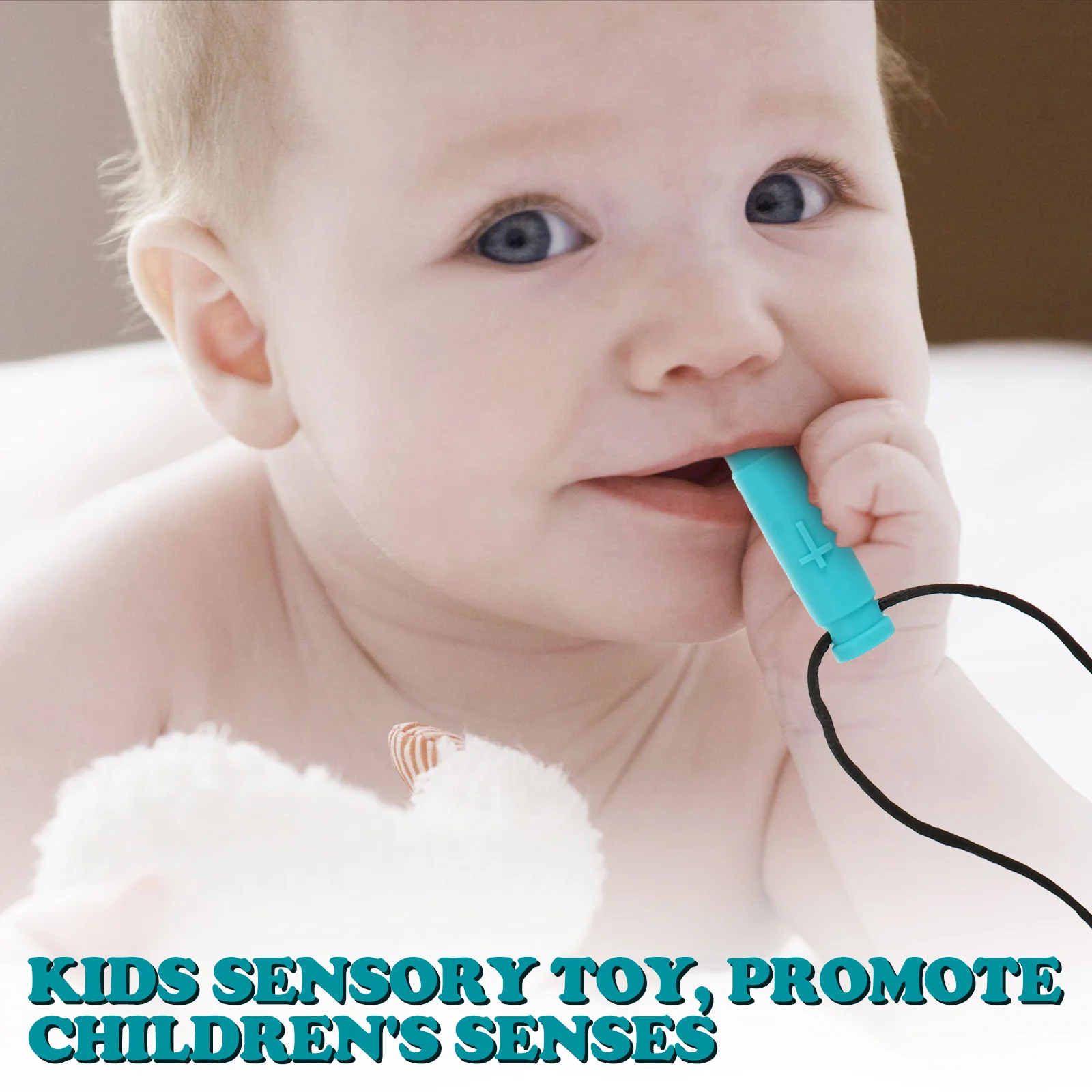 

Bullet Teething Necklace Sensory Chewing Pendant For Baby Silicone Chewable Necklace Toddler Teething Relief Oral Stimulation