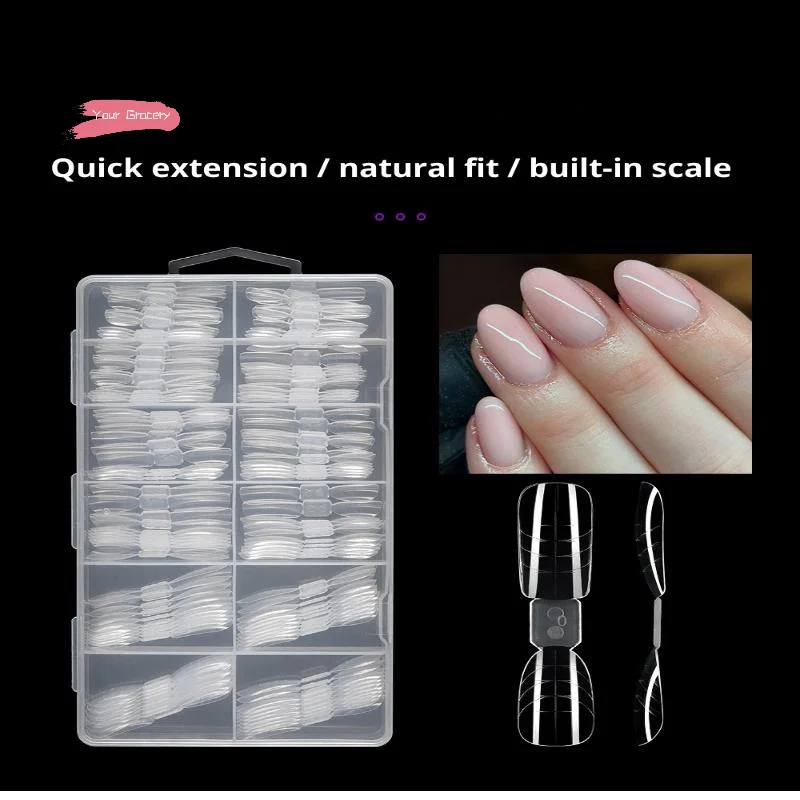 240 قطعة أشكال الأظافر على الوجهين مجموعة ل جل الأكريليك ملحقات الأظافر اللوز التابوت الأشكال DIY بها بنفسك مانيكير ثنائي الاستخدام مسمار أدوات الرسم عدة #4