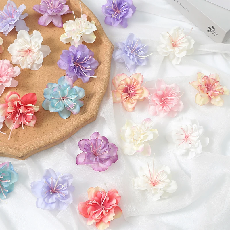 

10/20Pcs 6cm Silk Artificial Cherry Blossom Head for Home Room Dceoration Bridal Wedding Decoration DIY Wreath Accessories