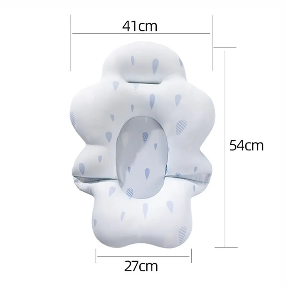 1PC Lycra Cotton Baby Bath Mat Bath Accessory with 3 Adjustable Buckles Newborn Bathtub Cushion Bathing Tool