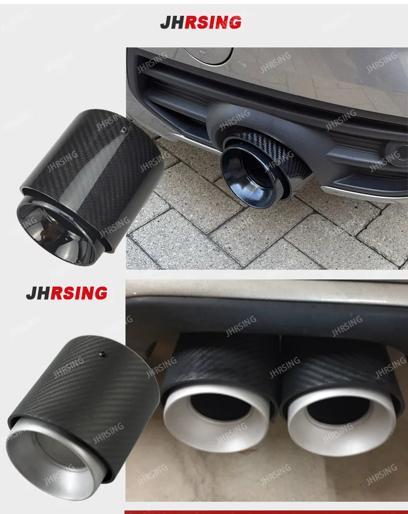 OHNE LOGO Kohlefaser-Auspuffblenden für Mini, passend für R55 R56 R57 R58 R59 R60 R61 F54 F55 F56 F57 F60 Mini Cooper – Detail 5