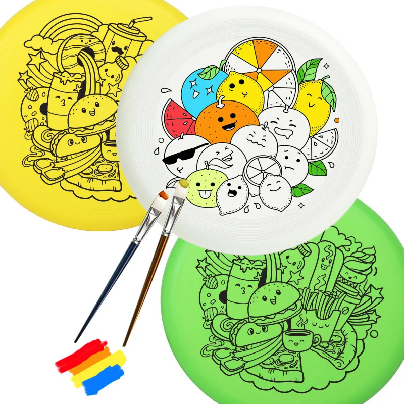 Flying Disc Coloring Tape Line Draft Freehand DIY Blank Coloring Graffiti Painting Painting Flying Discs Water Amusement