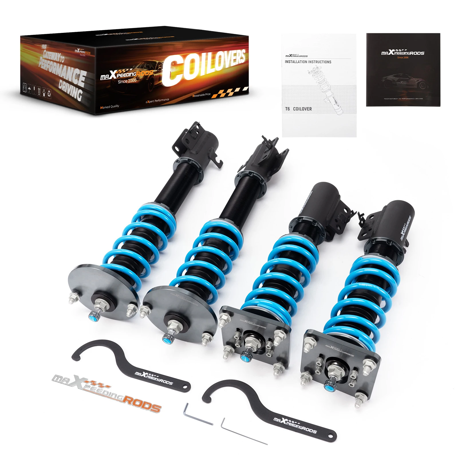 

MaXpeedingrods T6 Coilovers 24 Way Damper Struts For Mazda 323 GTX 1990-1994 FWD