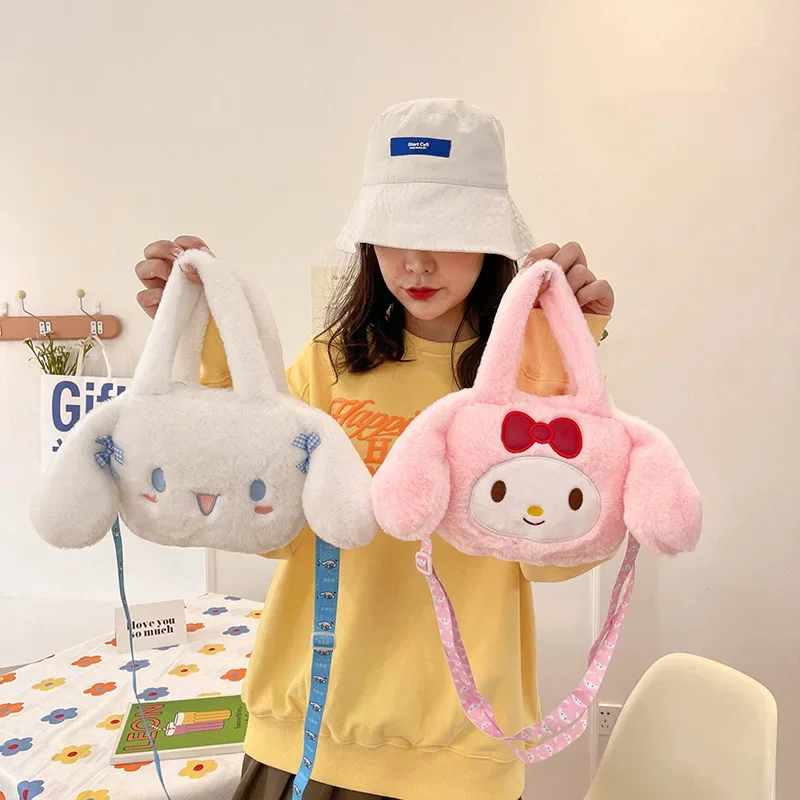 

Мультяшный аниме Cinnamoroll Sanrio Lotso ручная плюшевая маленькая сумка через плечо игрушка детская кукла сумка через плечо Hello Kitty Y2k